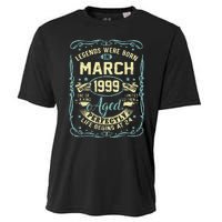 24th Birthday Gift 24 Years Old Legends Born March 1999 Cooling Performance Crew T-Shirt