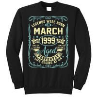 24th Birthday Gift 24 Years Old Legends Born March 1999 Sweatshirt