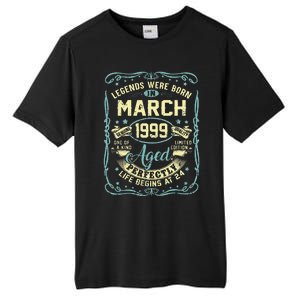 24th Birthday Gift 24 Years Old Legends Born March 1999 Tall Fusion ChromaSoft Performance T-Shirt