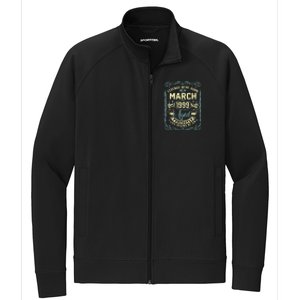 24th Birthday Gift 24 Years Old Legends Born March 1999 Stretch Full-Zip Cadet Jacket