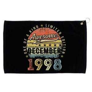 24th Birthday Gift Awesome Since December 1998 24 Year Old Grommeted Golf Towel