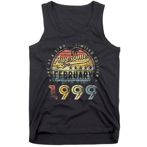 24th Birthday Gift Awesome Since February 1999 24 Year Old Tank Top