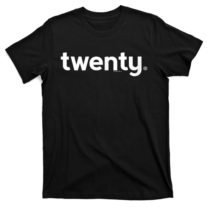 20th Birthday Gift Ideas for Him m.e.n | Design Twenty T-Shirt