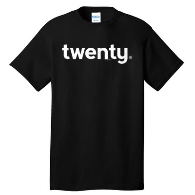 20th Birthday Gift Ideas for Him m.e.n | Design Twenty Tall T-Shirt