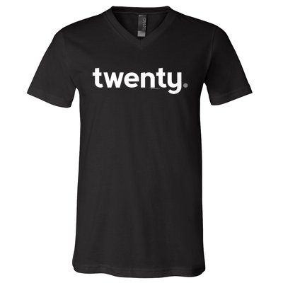 20th Birthday Gift Ideas for Him m.e.n | Design Twenty V-Neck T-Shirt