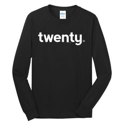 20th Birthday Gift Ideas for Him m.e.n | Design Twenty Tall Long Sleeve T-Shirt