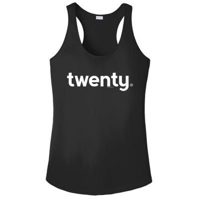 20th Birthday Gift Ideas for Him m.e.n | Design Twenty Ladies PosiCharge Competitor Racerback Tank