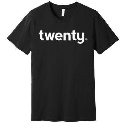 20th Birthday Gift Ideas for Him m.e.n | Design Twenty Premium T-Shirt