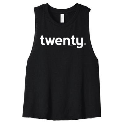 20th Birthday Gift Ideas for Him m.e.n | Design Twenty Women's Racerback Cropped Tank