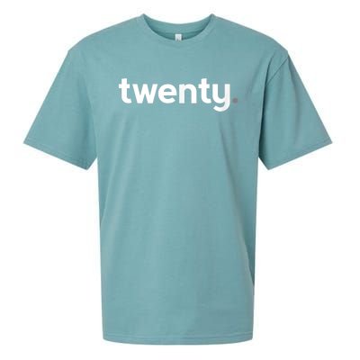 20th Birthday Gift Ideas for Him m.e.n | Design Twenty Sueded Cloud Jersey T-Shirt