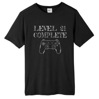 21st Birthday Gaming Level 21 Complete Tall Fusion ChromaSoft Performance T-Shirt