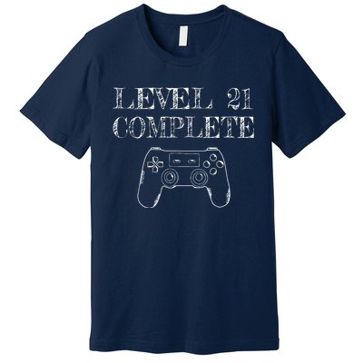 21st Birthday Gaming Level 21 Complete Premium T-Shirt