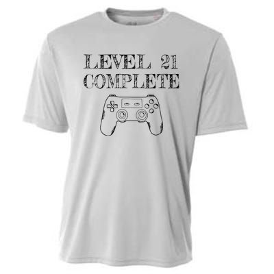 21st Birthday Gaming Level 21 Complete Cooling Performance Crew T-Shirt