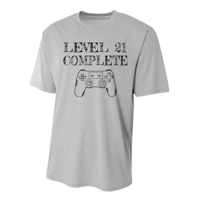 21st Birthday Gaming Level 21 Complete Performance Sprint T-Shirt