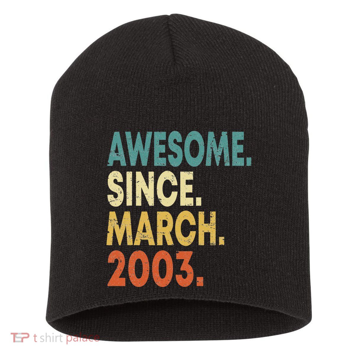 20th Birthday Gifts 20 Year Old Awesome Since March 2003 Short Acrylic Beanie