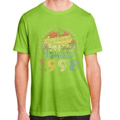 25th Birthday Gift Awesome Since February 1998 25 Year Old Adult ChromaSoft Performance T-Shirt