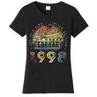 25th Birthday Gift Awesome Since February 1998 25 Year Old Women's T-Shirt