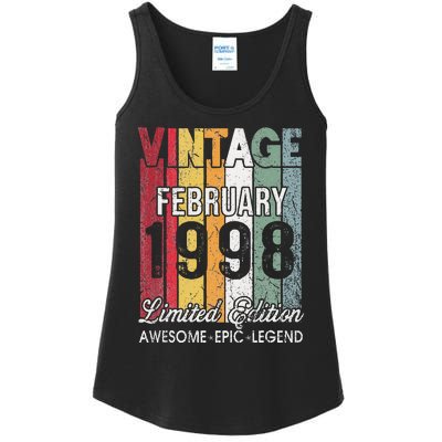 25th Birthday Gift February 1998 Limited Edition 25 Yrs Old Ladies Essential Tank