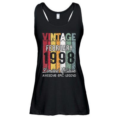 25th Birthday Gift February 1998 Limited Edition 25 Yrs Old Ladies Essential Flowy Tank