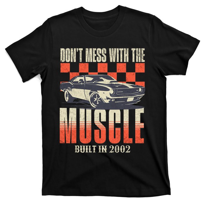 21st Birthday Gift Born 2002 Vintage Muscle Car T-Shirt