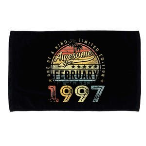 26th Birthday Gift Awesome Since February 1997 26 Year Old Microfiber Hand Towel