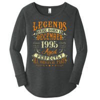 27th Birthday Gift 27 Years Old Legends Born December 1995 Women's Perfect Tri Tunic Long Sleeve Shirt