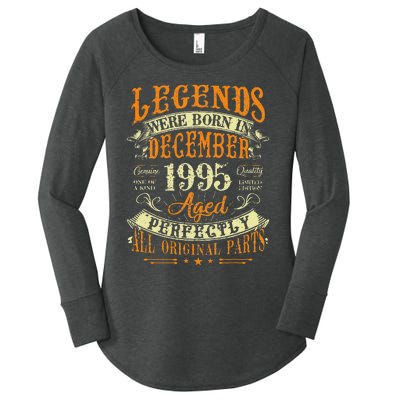 27th Birthday Gift 27 Years Old Legends Born December 1995 Women's Perfect Tri Tunic Long Sleeve Shirt