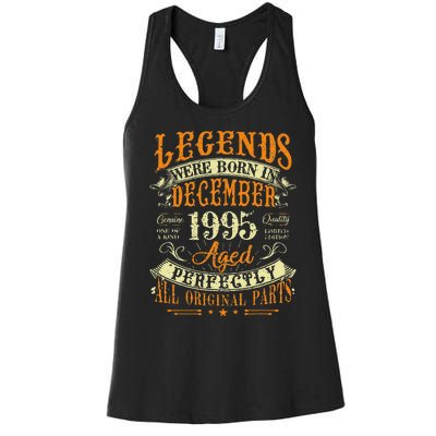 27th Birthday Gift 27 Years Old Legends Born December 1995 Women's Racerback Tank