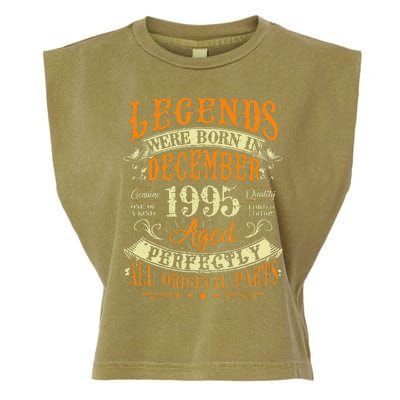 27th Birthday Gift 27 Years Old Legends Born December 1995 Garment-Dyed Women's Muscle Tee