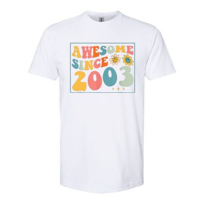 20th Birthday Gifts Awesome Since 2003 20 Years Old Groovy Softstyle® CVC T-Shirt