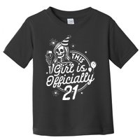 21st Birthday Girl Drinking Party This Girl Is Officially 21 Toddler T-Shirt