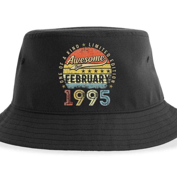 28th Birthday Gift Awesome Since February 1995 28 Year Old Cute Sustainable Bucket Hat