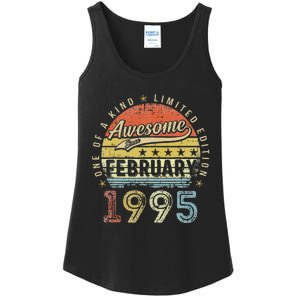 28th Birthday Gift Awesome Since February 1995 28 Year Old Cute Ladies Essential Tank