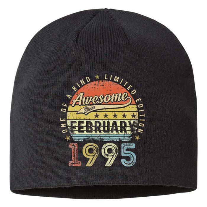 28th Birthday Gift Awesome Since February 1995 28 Year Old Cute Sustainable Beanie