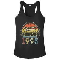 28th Birthday Gift Awesome Since February 1995 28 Year Old Cute Ladies PosiCharge Competitor Racerback Tank