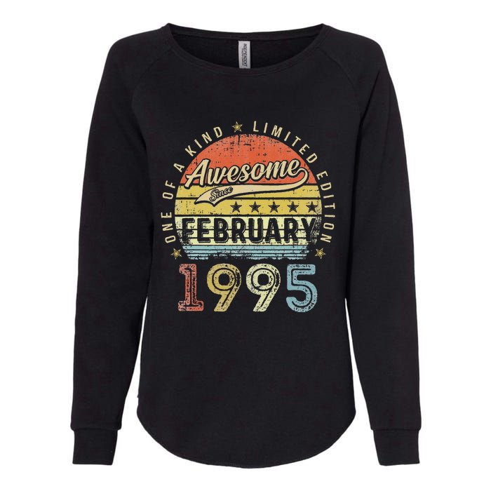 28th Birthday Gift Awesome Since February 1995 28 Year Old Cute Womens California Wash Sweatshirt