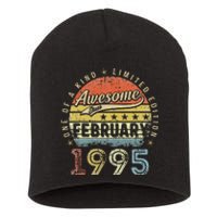 28th Birthday Gift Awesome Since February 1995 28 Year Old Cute Short Acrylic Beanie