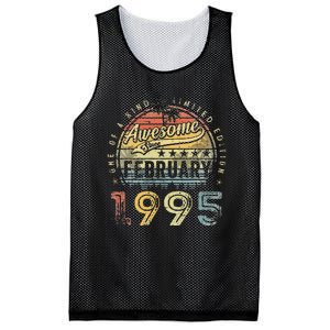 28th Birthday Gift Awesome Since February 1995 28 Year Old Mesh Reversible Basketball Jersey Tank