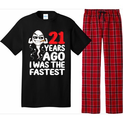 21st Birthday Gag Dress 21 Years Ago I Was The Fastest Funny Pajama Set