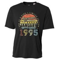 28th Birthday Gift Awesome Since January 1995 28 Year Old Cooling Performance Crew T-Shirt