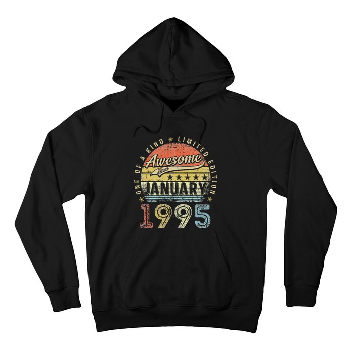 28th Birthday Gift Awesome Since January 1995 28 Year Old Hoodie