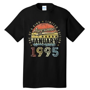 28th Birthday Gift Awesome Since January 1995 28 Year Old Tall T-Shirt