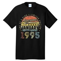 28th Birthday Gift Awesome Since January 1995 28 Year Old Tall T-Shirt