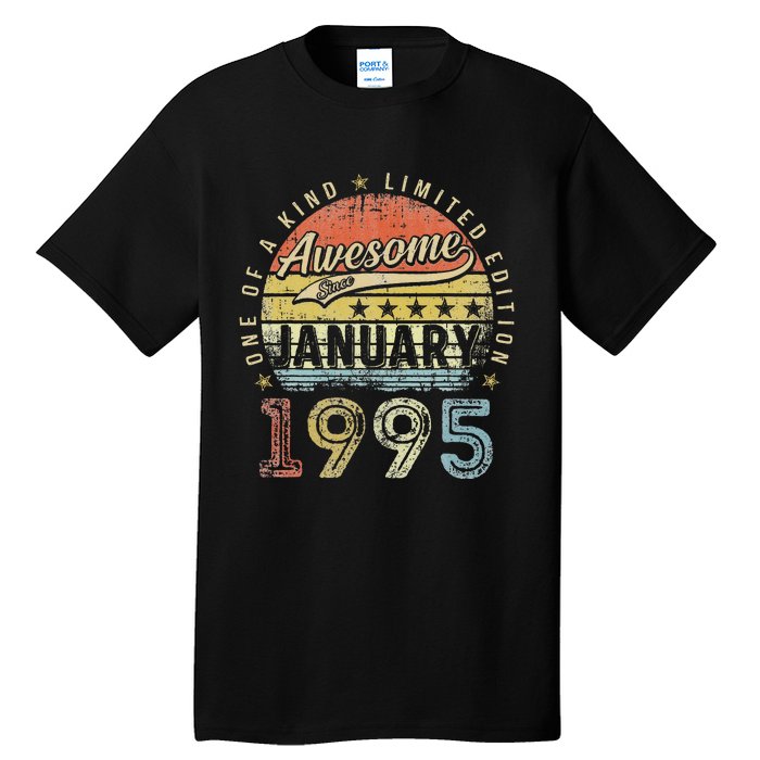 28th Birthday Gift Awesome Since January 1995 28 Year Old Tall T-Shirt