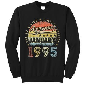 28th Birthday Gift Awesome Since January 1995 28 Year Old Tall Sweatshirt