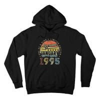 28th Birthday Gift Awesome Since January 1995 28 Year Old Tall Hoodie