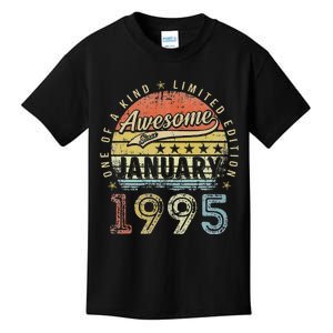 28th Birthday Gift Awesome Since January 1995 28 Year Old Kids T-Shirt