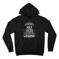 27th Birthday Gifts Vintage July 1996 27 Years Old Hoodie