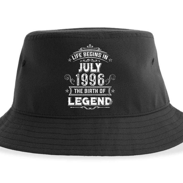 27th Birthday Gifts Vintage July 1996 27 Years Old Sustainable Bucket Hat