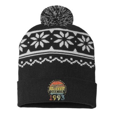 29th Birthday Gift Awesome Since December 1993 29 Year Old USA-Made Snowflake Beanie